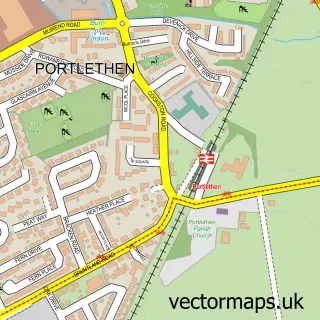 Street map sample of Portlethen, Kincardineshire