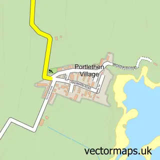Street map sample of Portlethen Village, Kincardineshire