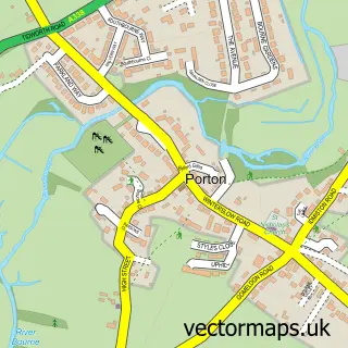 Street map sample of Porton, Wiltshire