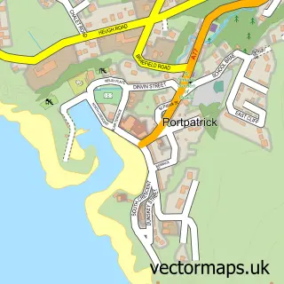 Street map sample of Portpatrick, Wigtown