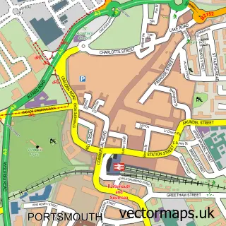 Street map sample of Portsmouth, Hampshire