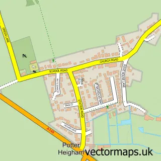 Street map sample of Potter Heigham, Norfolk