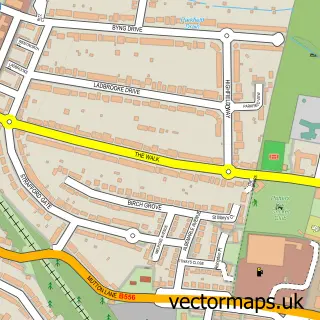 Street map sample of Potters Bar, Hertfordshire