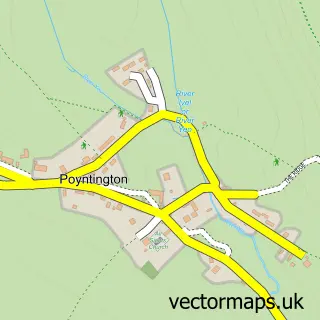Street map sample of Poyntington, Dorset
