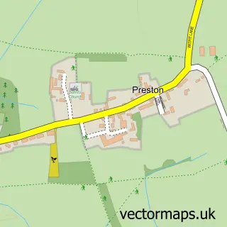 Street map sample of Preston, Gloucestershire