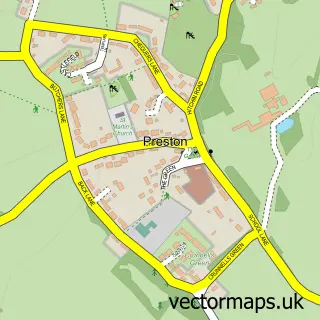 Street map sample of Preston, Hertfordshire