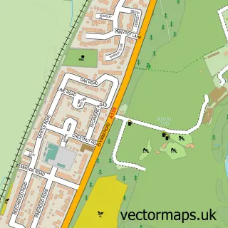 Street map sample of Preston-on-Tees, Durham