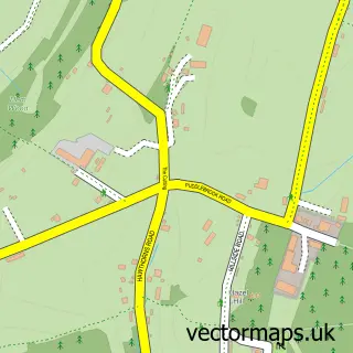 Street map sample of Puddlebrook, Gloucestershire