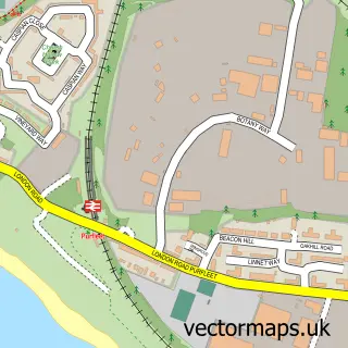 Street map sample of Purfleet-on-Thames, Essex