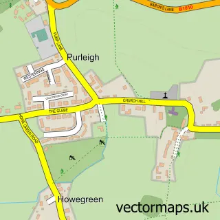 Street map sample of Purleigh, Essex