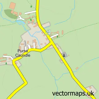Street map sample of Purse Caundle, Dorset