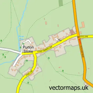 Street map sample of Purton Stoke, Wiltshire