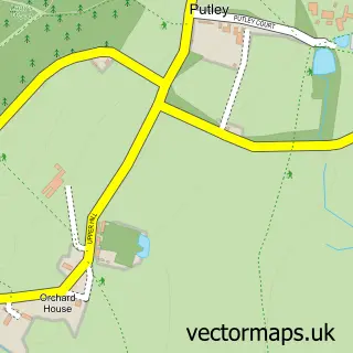 Street map sample of Putley, Herefordshire