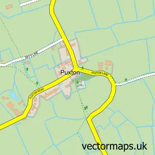 Street map sample of Puxton, Somerset