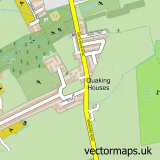 Street map sample of Quaking Houses, Durham