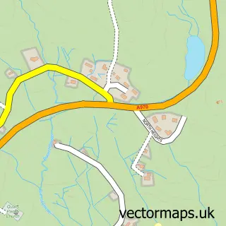 Street map sample of Quarff, Shetland
