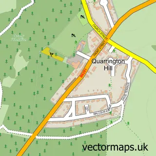 Street map sample of Quarrington Hill, Durham