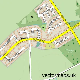 Street map sample of Quarter, Lanarkshire