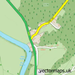 Street map sample of Quatford, Shropshire