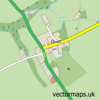 Street map sample of Quatt, Shropshire