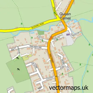 Street map sample of Queen Camel, Somerset