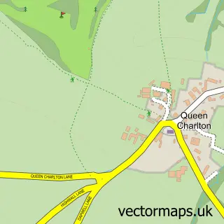 Street map sample of Queen Charlton, Somerset