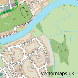 Street map sample of Queens Park, Cheshire
