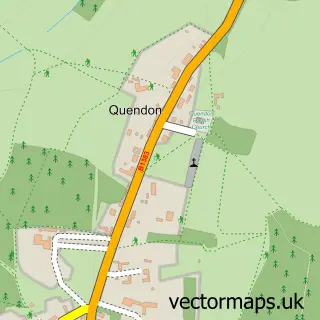 Street map sample of Quendon, Essex