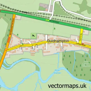 Street map sample of Quidhampton, Wiltshire