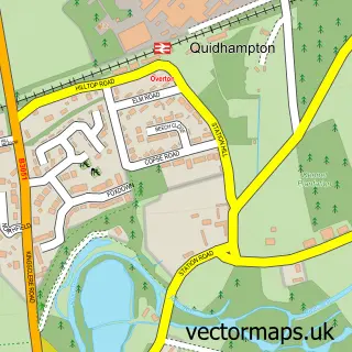 Street map sample of Quidhampton, Hampshire