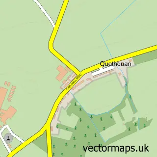Street map sample of Quothquan, Lanarkshire