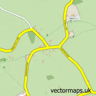 Street map sample of Radnage, Buckinghamshire
