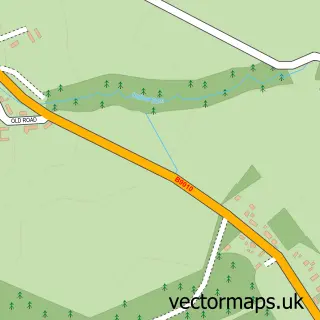 Street map sample of Rafford, Moray