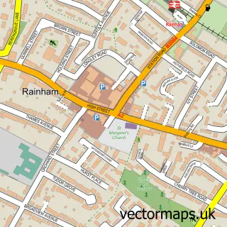 Street map sample of Rainham, Kent