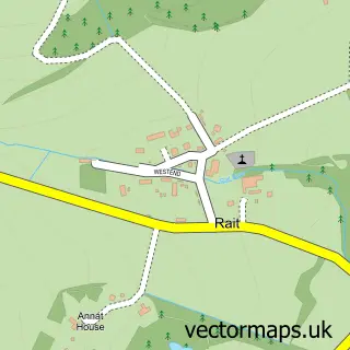 Street map sample of Rait, Perth and Kinross