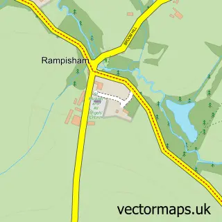 Street map sample of Rampisham, Dorset