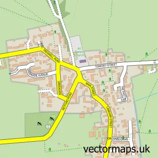 Street map sample of Rampton, Nottinghamshire