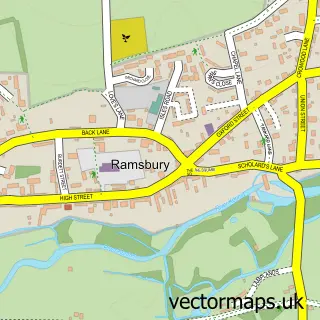 Street map sample of Ramsbury, Wiltshire