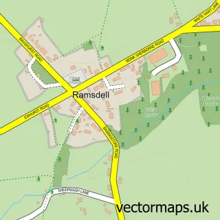 Street map sample of Ramsdell, Hampshire