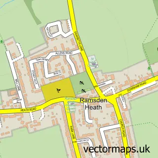 Street map sample of Ramsden Heath, Essex