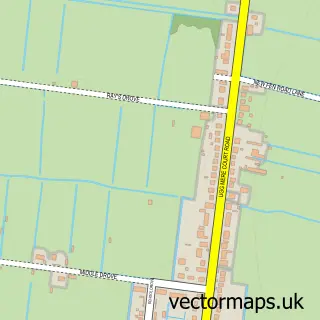 Street map sample of Ramsey Heights, Cambridgeshire