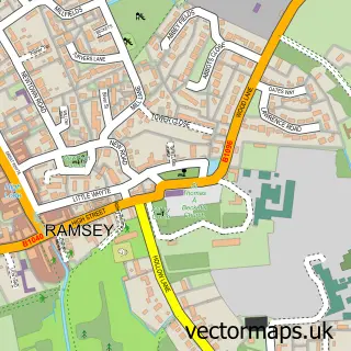 Street map sample of Ramsey, Cambridgeshire