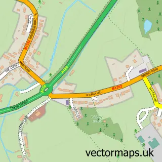 Street map sample of Ramsey, Essex