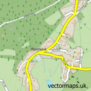 Street map sample of Randwick, Gloucestershire