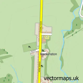 Street map sample of Rankinston, Ayrshire and Arran