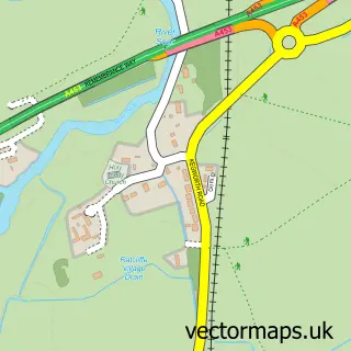 Street map sample of Ratcliffe-on-Soar, Nottinghamshire