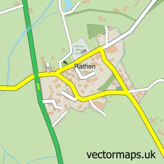 Street map sample of Rathen, Aberdeenshire