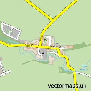 Street map sample of Rathven, Banffshire