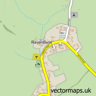 Street map sample of Ravenstone, Buckinghamshire