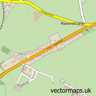 Street map sample of Ravenstruther, Lanarkshire